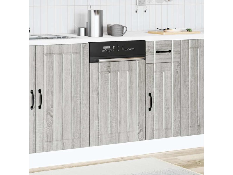  Panneau de lave-vaisselle sonoma gris bois d'ingénierie shl8792  - Conforama C