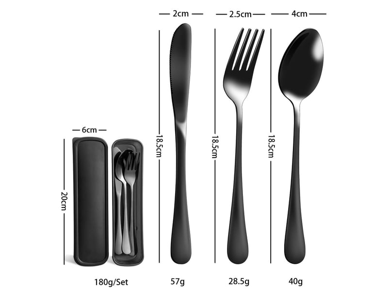  Ensemble de couverts trois pièces en acier inoxydable (couteaux, fourchettes, cuillères), vaisselle plaquée or miroir 1010  - Conforama D