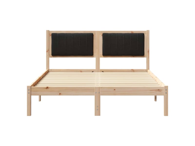  Lit double- lit adulte -  cadre de lit avec tête de lit rembourrée noir 135 x 190 cm  - Conforama D