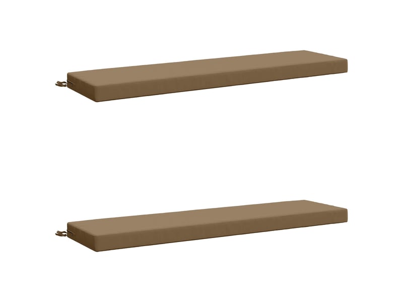 Lot de 2 coussins de banc, coussins d'assise soest 100 % polyester taupe cf57453 - Conforama A