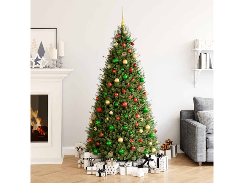  Ensemble de boules de noël 112 pcs rouge vert doré polystyrène  - Conforama B