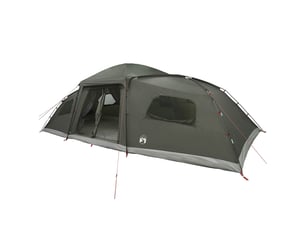 Tente de camping, tente familiale avec auvent imperméable 18 personne vert armée