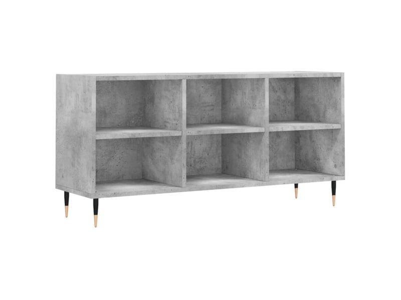  Meuble tv - banc tv - meuble de rangement gris béton 103,5x30x50 cm bois d'ingénierie  - Conforama A
