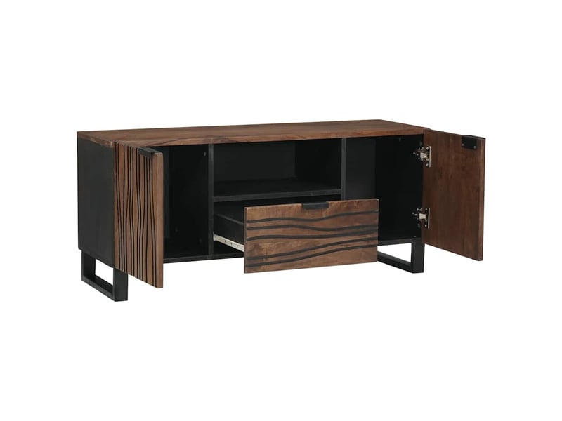  Meuble tv - unites tv 105 x 33 x 46 cm noyer bois d'ingénierie  - Conforama A