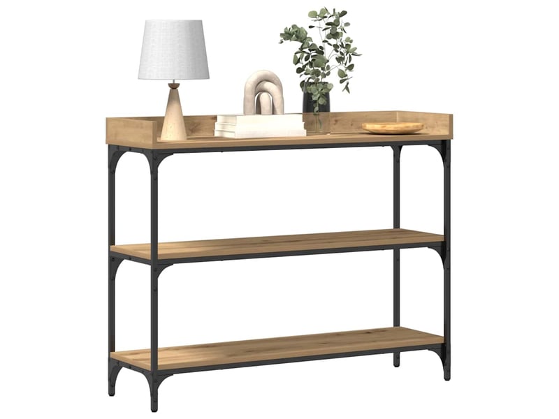 Table console - table d'appoint - table d' entrée chêne artisanal 100 x 30 x 80 cm - Conforama C