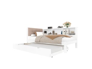 Lit gigogne 90x200 cm    coloris blanc