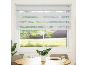 Store zèbre, store de fenêtre blanc 155x150 cm largeur du tissu 150,9cm polyester cf48384