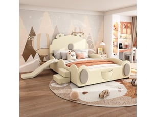 Lit 2 places 140x200 cm <strong>MODENUIT </strong>  <strong></strong> coloris beige