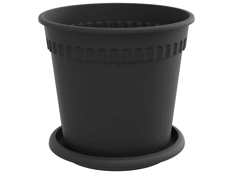 Jardinière - pots de plantes 24 pcs noir plastique - Conforama E