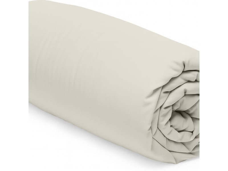  Drap housse 140x190+30 cm coton gris perle PD25570 - Conforama B