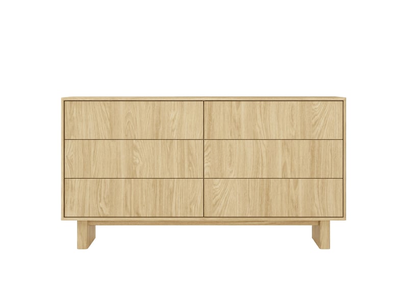  Sumba - buffet 153 cm mélaminé chêne clair  - Conforama A