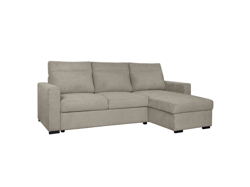 Canapé d'angle réversible solaro convertible avec coffre en tissu - taupe SOLARO - Conforama D
