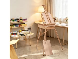 Chevalet d’atelier pliable et portable avec coffret, chevalet de peinture élégant