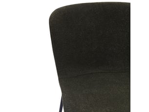 Lot de chaises 2 pièces chaise de salle à manger haute ronde revêtement en tissu pieds en métal