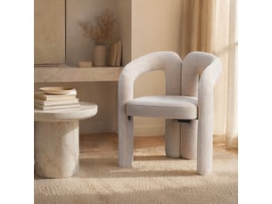Lot de 2 chaises de salle à manger en velours beige avec accoudoirs