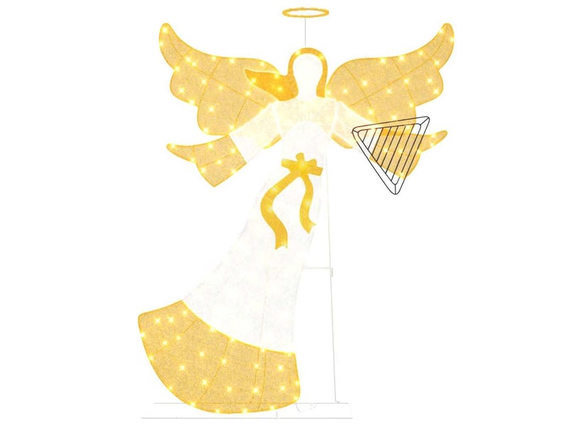  Angle lumineux led blanc chaud 116 x 29 x 158.5 cm polyester cf61884  - Conforama A