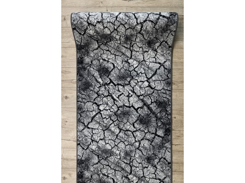 Tapis de couloir silver terra sol fissuré gris 70cm 70x1250 cm - Conforama D