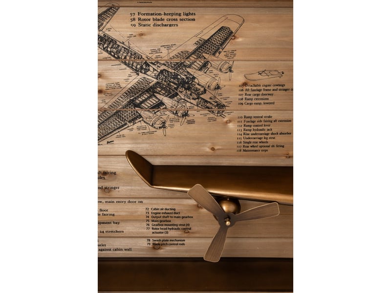  Horloge murale triptyque dagny 225cm doré  - Conforama C