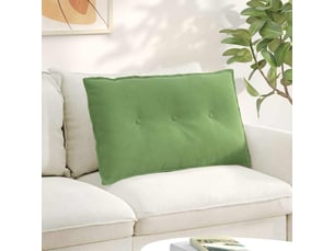 Coussin de dos, coussin de dossier vert clair 80 x 50 cm tissu en velours côtelé cf55071