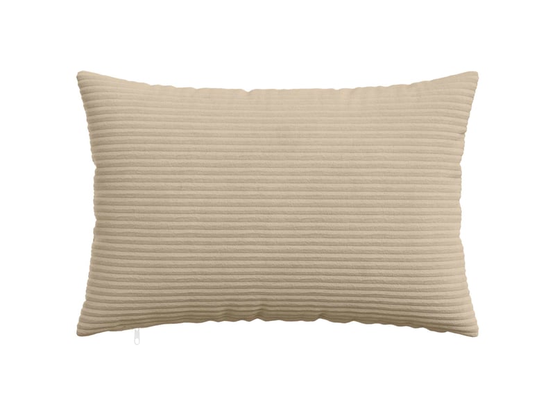  Lot de 6 housses de coussin heerlen taupe 50 x 75 cm velours côtelé cf49942  - Conforama A