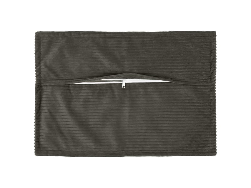  Lot de 2 housses de coussin houten anthracite 30 x 50 cm cf49267  - Conforama C
