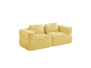 Canapé droit compressé fixe <strong>MEUBLES COSY</strong> <strong></strong> 2 places Tissu