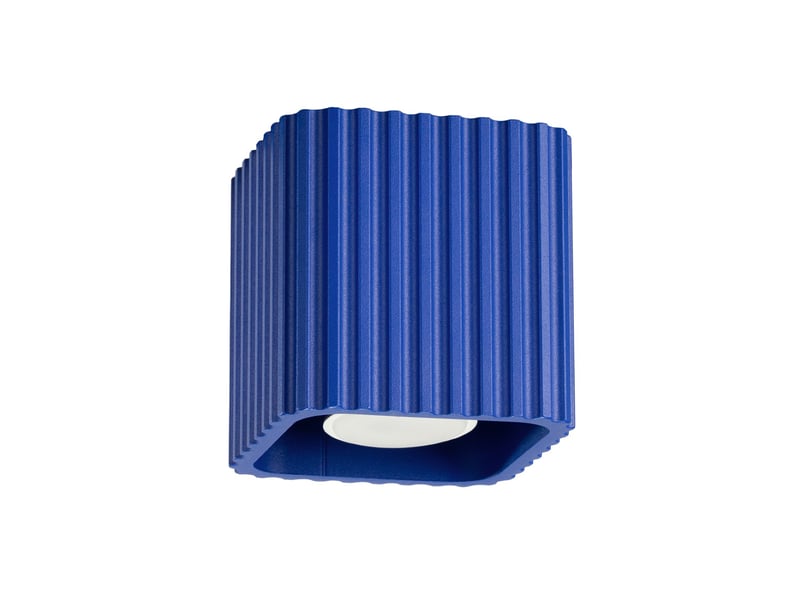 Plafonnier riff 1 outremer gu10 aluminium moderne 10x10x10cm SL.3064 - Conforama A