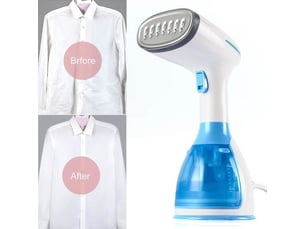 Defroisseur vapeur portatif 1500w 280 ml 2 m 9 min avec 2 brosses