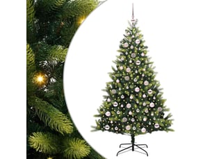 Sapin de noël, arbre de noël artificiel en silicone flexible 300 leds vert shl7462