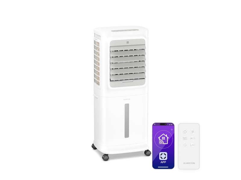 Klarstein breezcube rafraîchiseur d'air connecté à eau 340 m³h 30 m² 3 modes 50 w blanc - Conforama A