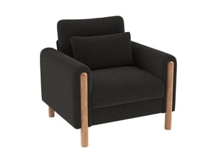 Fauteuil fixe <strong>STILVORA</strong> <strong></strong> Tissu bouclette gris vendu A l'unité