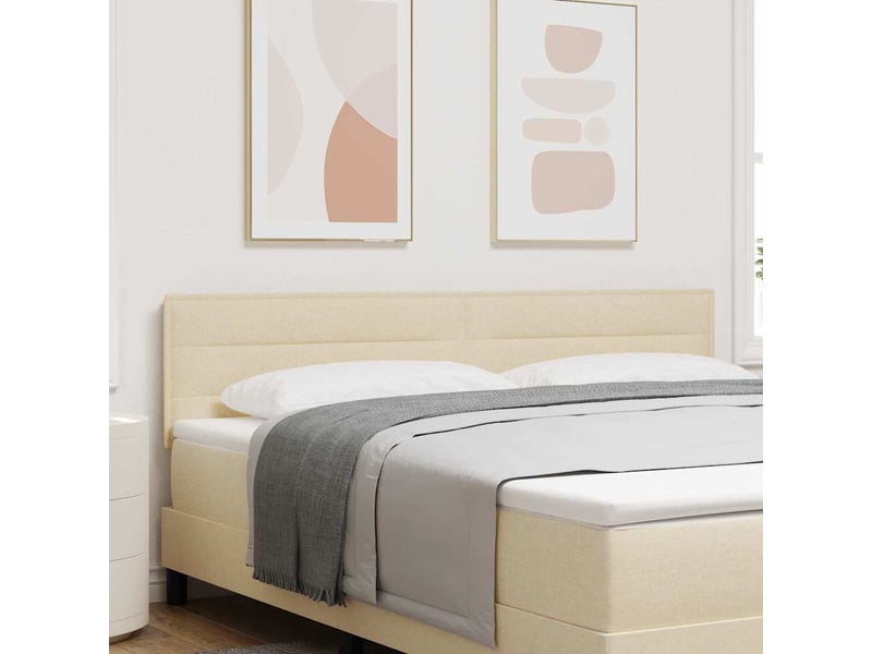  Tête de lit - panneau de tête de lit crème 180 cm tissu  - Conforama B