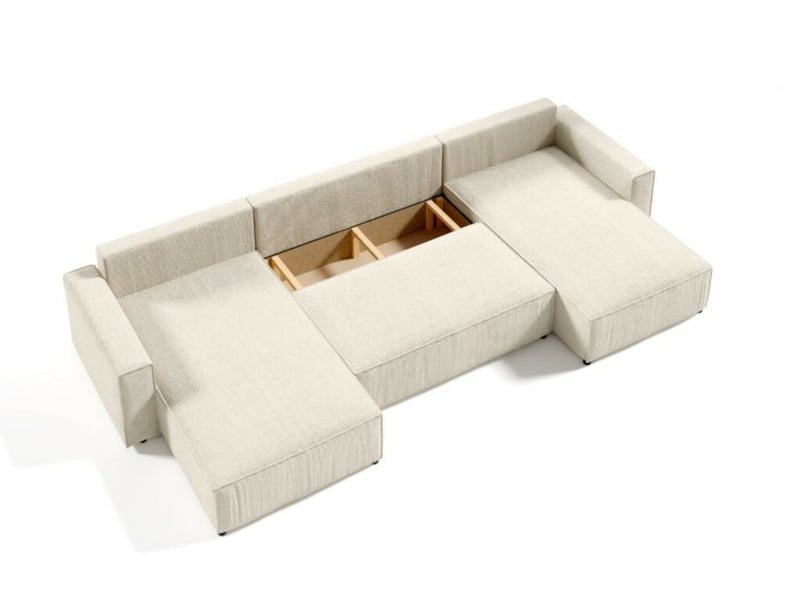  Canapé d'angle convertible mille u beige  - Conforama B