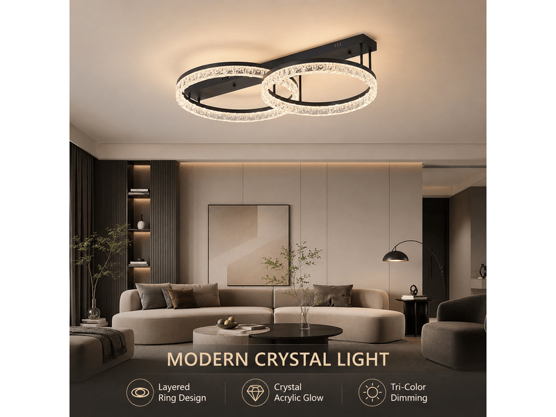  Plafonnier rond noir d – éclairage 3 couleurs ASLED-748 - Conforama C