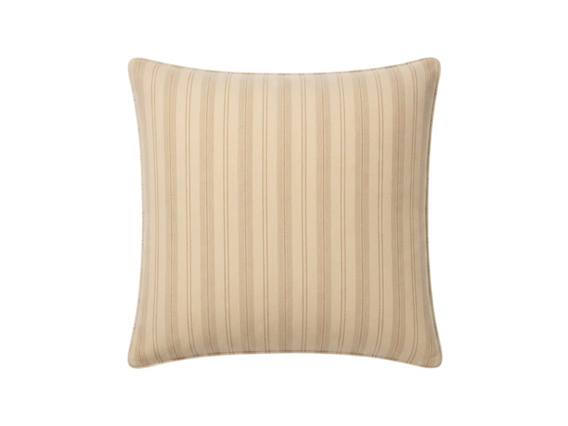  Taie d'oreiller 63x63 cm flanelle rayures écru terre de nuit alfie  - Conforama A