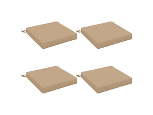 Lot de 4 coussins de siège, coussins d'assise soest 100 % polyester sable cf60539