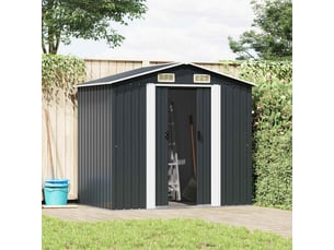 Abri de stockage de jardin, armoire à outils anthracite acier 204x132x186 cm