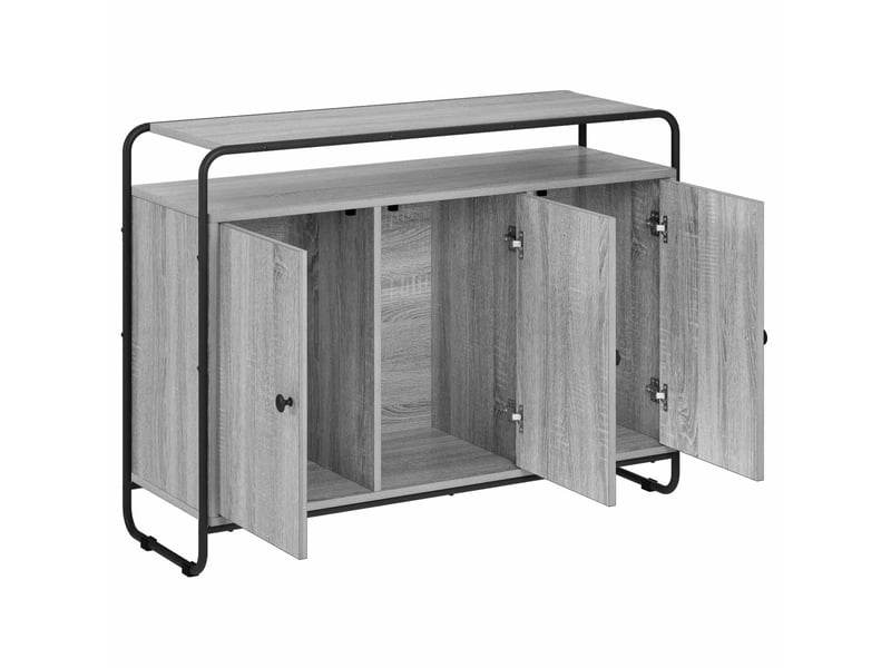 Buffet salon, buffet de rangement sonoma gris 102x35x75 cm bois d'ingénierie shl20380 - Conforama C