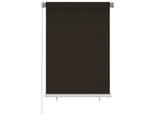 Store enrouleur, store roulant d'extérieur 105 (l) x 140 (h) cm marron hdpe cf47297