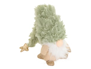 Gnome de noël alpo vert h. 35 cm