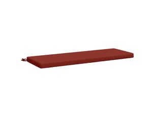 Coussin de banc, coussin d'assise, coussin de canapé soest 100 % polyester rouge 120 x 40 x 5 cm cf53492