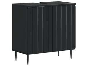 Meuble sous lavabo de salle de bain zwolle noir cf64954