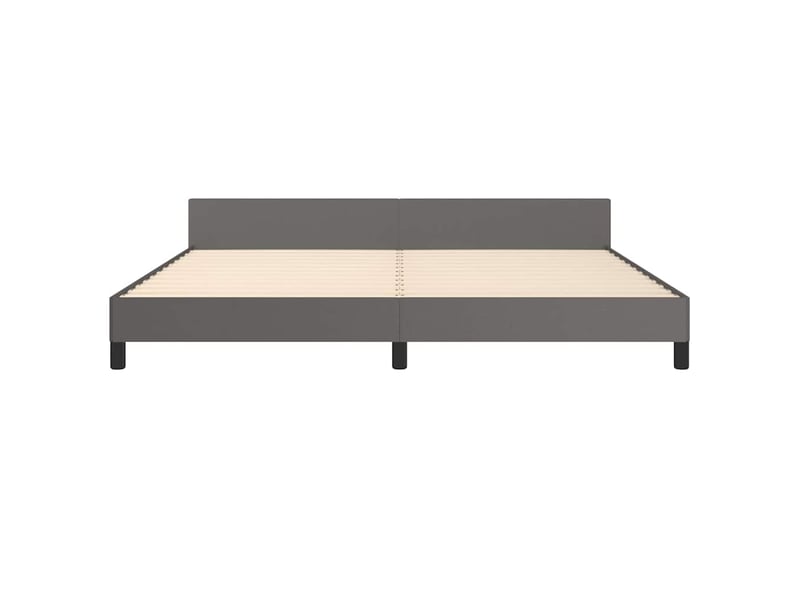  Lit double- lit adulte -  cadre de lit avec tête de lit sans matelas gris 200x200 cm  - Conforama D