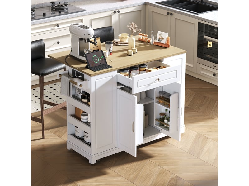  Desserte 3 portes 2 tiroirs coloris blanc mdf desserte blanc - Conforama E