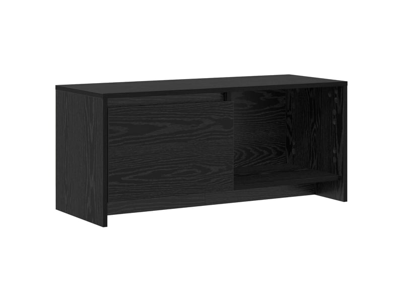  Ensemble meuble tv - banc tv - meuble de rangement 90 x 35 x 40 cm chêne noir bois d'ingénierie  - Conforama A