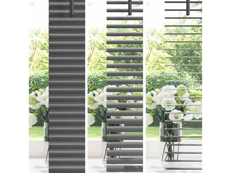 Store vénitien, store de fenêtre gris foncé 175 x 100 cm 25 mm aluminium cf47887 - Conforama D