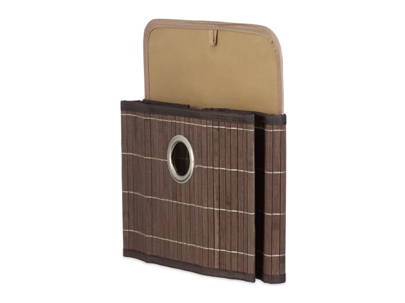  Corbeille panier de rangement pliable 20 x 31 x 31 cm idéal rangement décoratif style naturel en bambou marron 13_0005768  - Conforama C