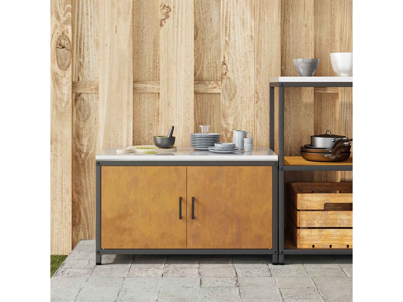 Meuble de rangement de cuisine hattem rouillé 90x50x53cm  - Conforama D