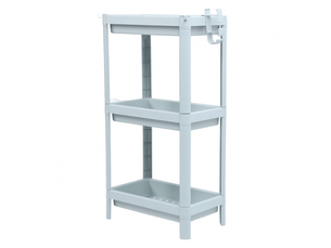 Étagère de rangement au sol pour salle de bain, étagère ouverte, étagère d'angle autoportante, étagère de rangement, bleu nordique (