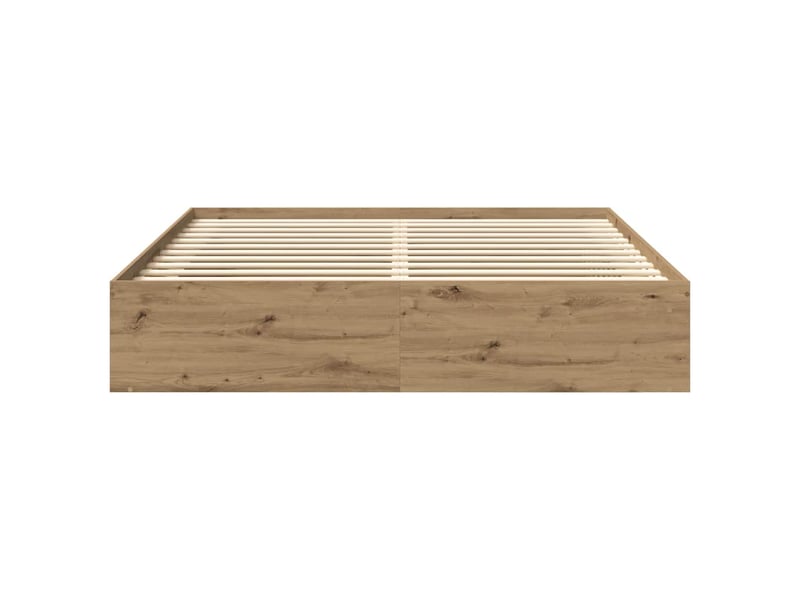  Lit double- lit adulte -  cadre de lit sans matelas chêne artisanal 200x200 cm  - Conforama D
